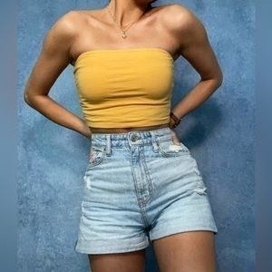 Hollister Mustard Yellow Tube Top